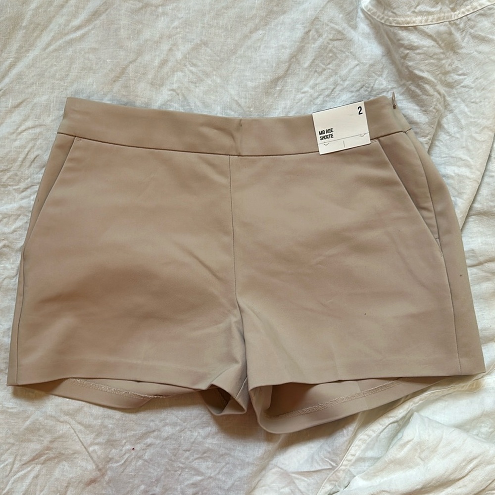 Express Mid Rise Shortie Mauve Pink NWT